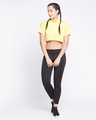 Shop Women's Yellow Not Like The Others Typography Comfort Fit Crop Top