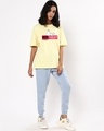 Shop Women's Yellow Not Today Tomorrow Typography Oversized T-shirt-Design