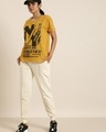 Shop Women's Yellow NY Typography Relaxed Fit T-shirt-Design