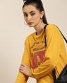 Shop Women's Yellow NYC Typography Oversized T-shirt-Full