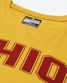 Shop Women's Yellow OHIO Typography Oversized T-shirt