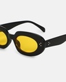 Shop Women's Yellow Oval Polarised Lens Sunglasses