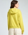 Shop Women's Yellow Oversized Crop Hoodies-Full