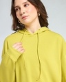 Shop Women's Yellow Oversized Crop Hoodies