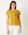 Shop Women's Yellow Oversized Fit T-Shirt-Front