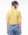 Shop Women's Yellow Cargo Crop Shirt-Design