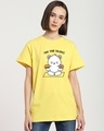 Shop Women's Yellow Perfect Balance Boyfriend T-shirt-Front