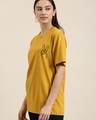 Shop Women's Yellow Printed Oversized T-shirt-Design