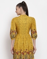 Shop Women's Yellow Printed Rayon Dress-Design