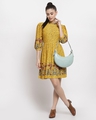 Shop Women's Yellow Printed Rayon Dress-Full