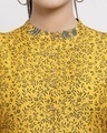 Shop Women's Yellow Printed Rayon Dress