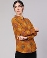 Shop Women's Yellow Printed Shirt-Design