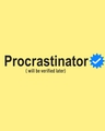 Shop Women's Yellow Procrastinator Typography Boyfriend T-shirt-Full