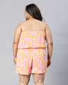 Shop Women's Yellow & Purple Floral Printed Relaxed Fit Plus Size Jumpsuit-Full