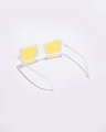Shop Women's Yellow Square Polarised Lens Sunglasses-Full