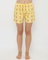 Shop Women's Yellow Regular Fit Printed Boxer-Front