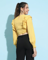 Shop Women's Yellow Ruffled Short Top-Full