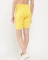 Shop Women's Yellow Slim Fit Activewear Shorts-Full