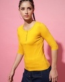 Shop Women's Yellow Slim Fit T-shirt-Design