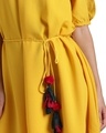 Shop Women's Yellow Slit Sleeve H Line Dress