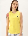 Shop Women's Yellow Solid T-shirt-Front