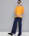Shop Women's Yellow Solid T-Shirt
