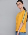 Shop Women's Yellow Solid T-Shirt-Design