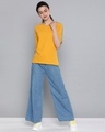 Shop Women's Yellow Solid T-Shirt