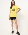 Shop Women's Yellow Spiritually Savage Graphic Printed Boyfriend T-shirt-Design