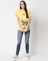 Shop Women's Yellow Stay Weird (DL) Boyfriend T-shirt-Design