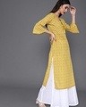 Shop Women's Yellow Striped Kurta-Design