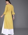 Shop Women's Yellow Striped Kurta-Full