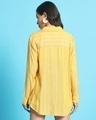 Shop Women's Yellow Striped Oversized Shirt-Full