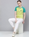Shop Women's Yellow Striped T-shirt