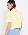 Shop Women's Yellow Crop T-shirt-Full