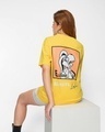 Shop Women's Yellow Team LOLA Graphic Printed Oversized T-shirt-Front