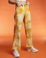 Shop Women's Yellow Tie & Dye Flared Jeans-Full