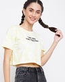 Shop Women's Yellow Tie & Dye Crop T-shirt-Design