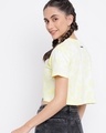 Shop Women's Yellow Tie & Dye Crop T-shirt-Full