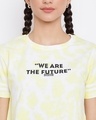 Shop Women's Yellow Tie & Dye Crop T-shirt