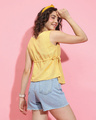 Shop Women's Yellow Top With Tie Up-Full