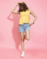 Shop Women's Yellow Top With Tie Up