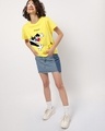 Shop Women's Yellow Tweety Chase Graphic Printed Boyfriend T-shirt-Design