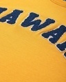 Shop Women's Yellow Typographic Oversized T-shirt
