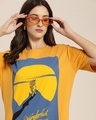 Shop Women's Yellow Typography Oversized T-shirt-Design