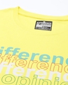 Shop Women's Yellow Typography Oversized T-shirt