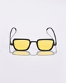 Shop Women's Yellow Square Polarised Lens Sunglasses
