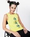 Shop Women's Yellow Tail Midnight Story Graphic Printed Tank Top-Front
