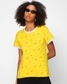 Shop Women's Yolo Yellow AOP T-shirt-Front