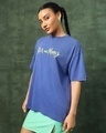 Shop Women's Blue Stoned Rick & Morty Graphic Printed Oversized Acid Wash T-shirt-Design